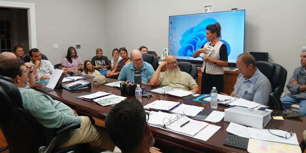 Des Arc Elementary School Principal Stacy Childers addresses the school board during its Sept. 28 meeting: Photo: Lisa Mills